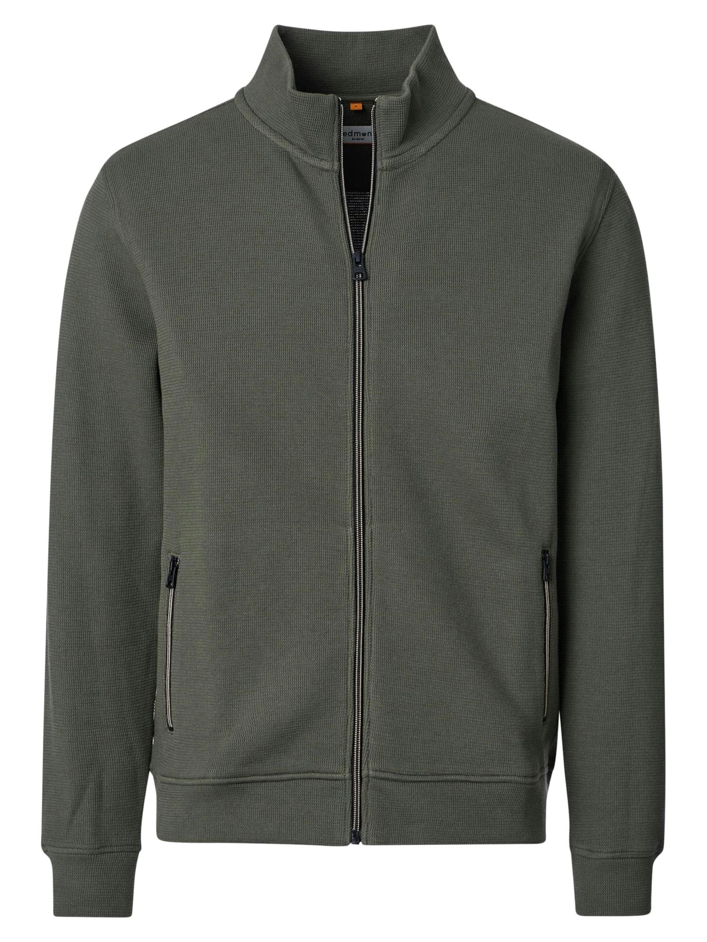 redmond Zip-Up Hoodie 'Basic' in Green: front