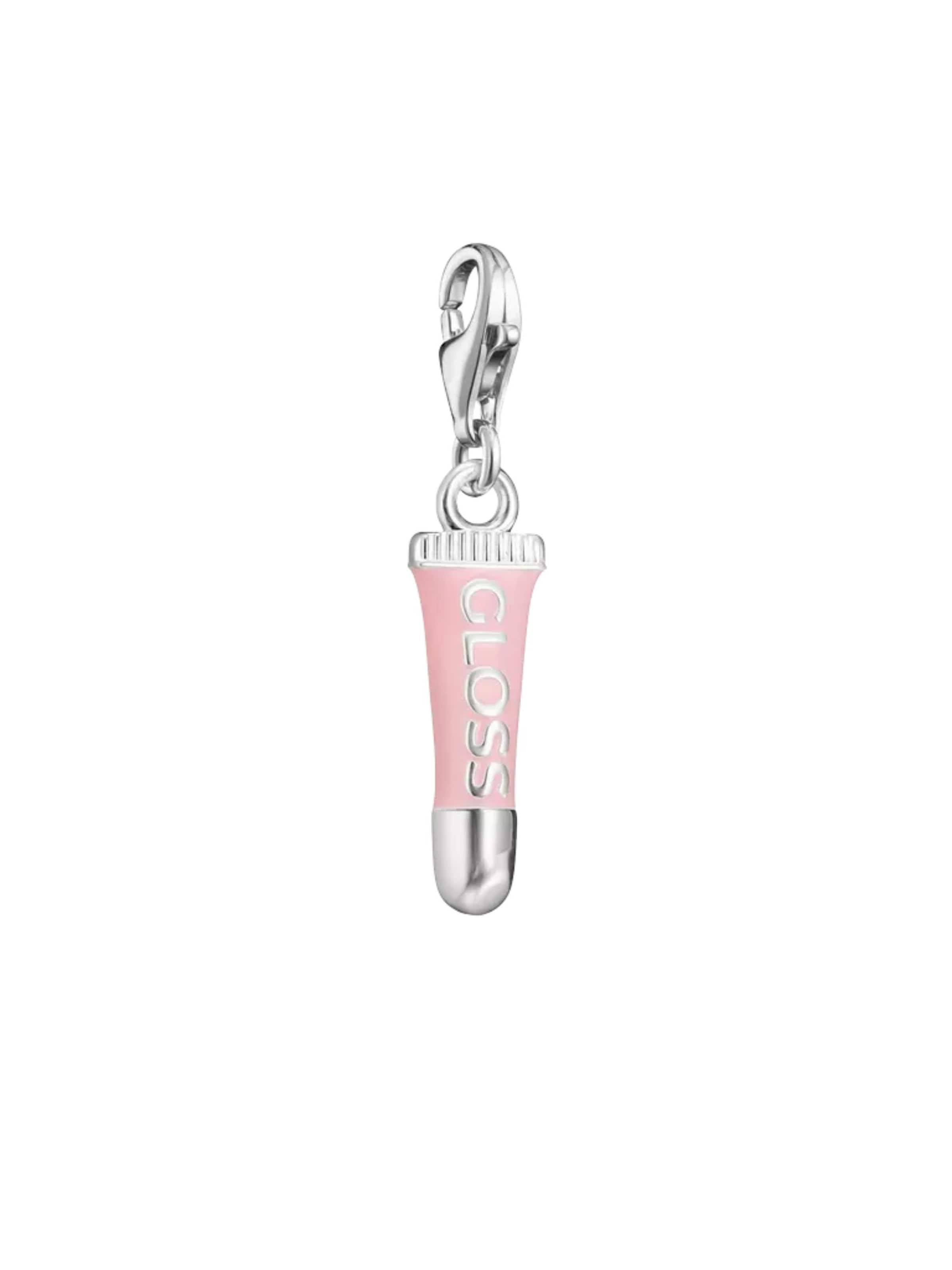 Pendentif 'Silver Charm Pendant Pink Lipgloss Original' Thomas Sabo en rose : devant