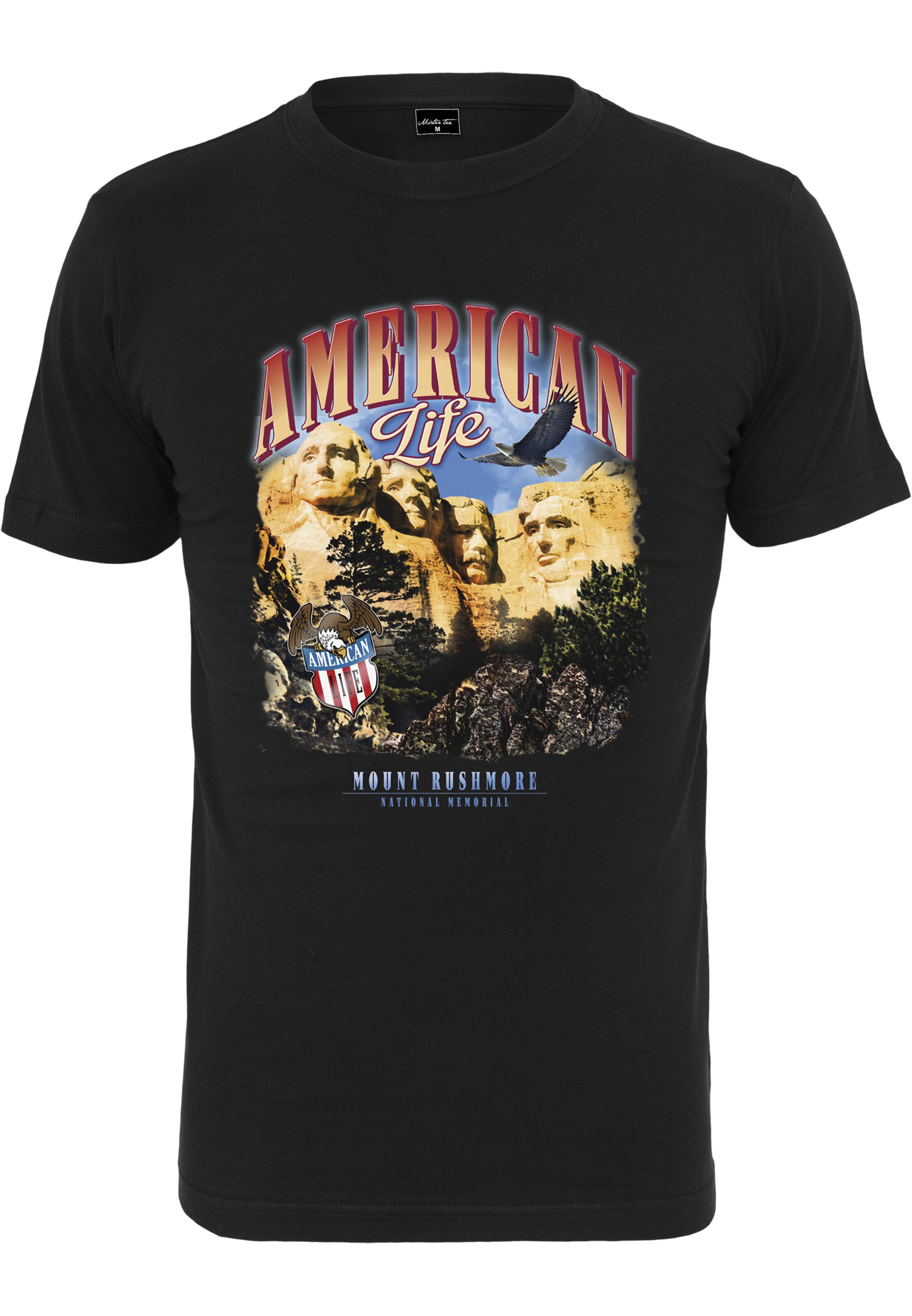 MT Men Shirt 'American Life Mount' in Zwart: voorkant