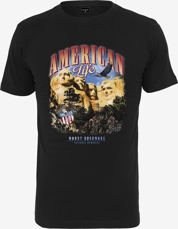 MT Men Shirt 'American Life Mount' in Zwart: voorkant