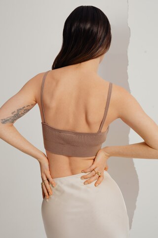 A LOT LESS Knitted top 'Lola' in Brown