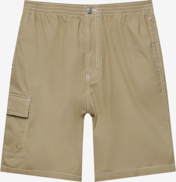 Pull&Bear Loosefit Shorts in Beige: predná strana