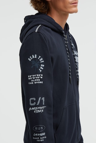 CAMP DAVID Zip-Up Hoodie in Blue