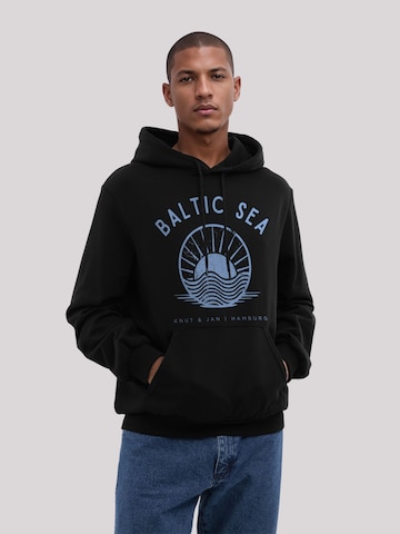 Sweat-shirt 'Baltic Sea Knut und Jan' F4NT4STIC en noir : devant