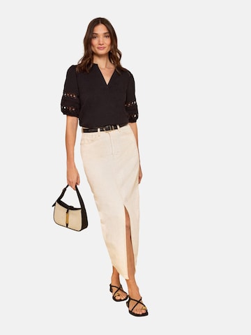love & roses - Blusa em preto: frente