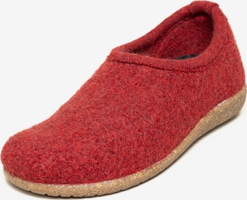 Gottstein Hausschuh 'Walkpantoffel Alpine Midcut RU' in Rot: Vorderseite