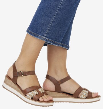 REMONTE Sandals in Brown: front