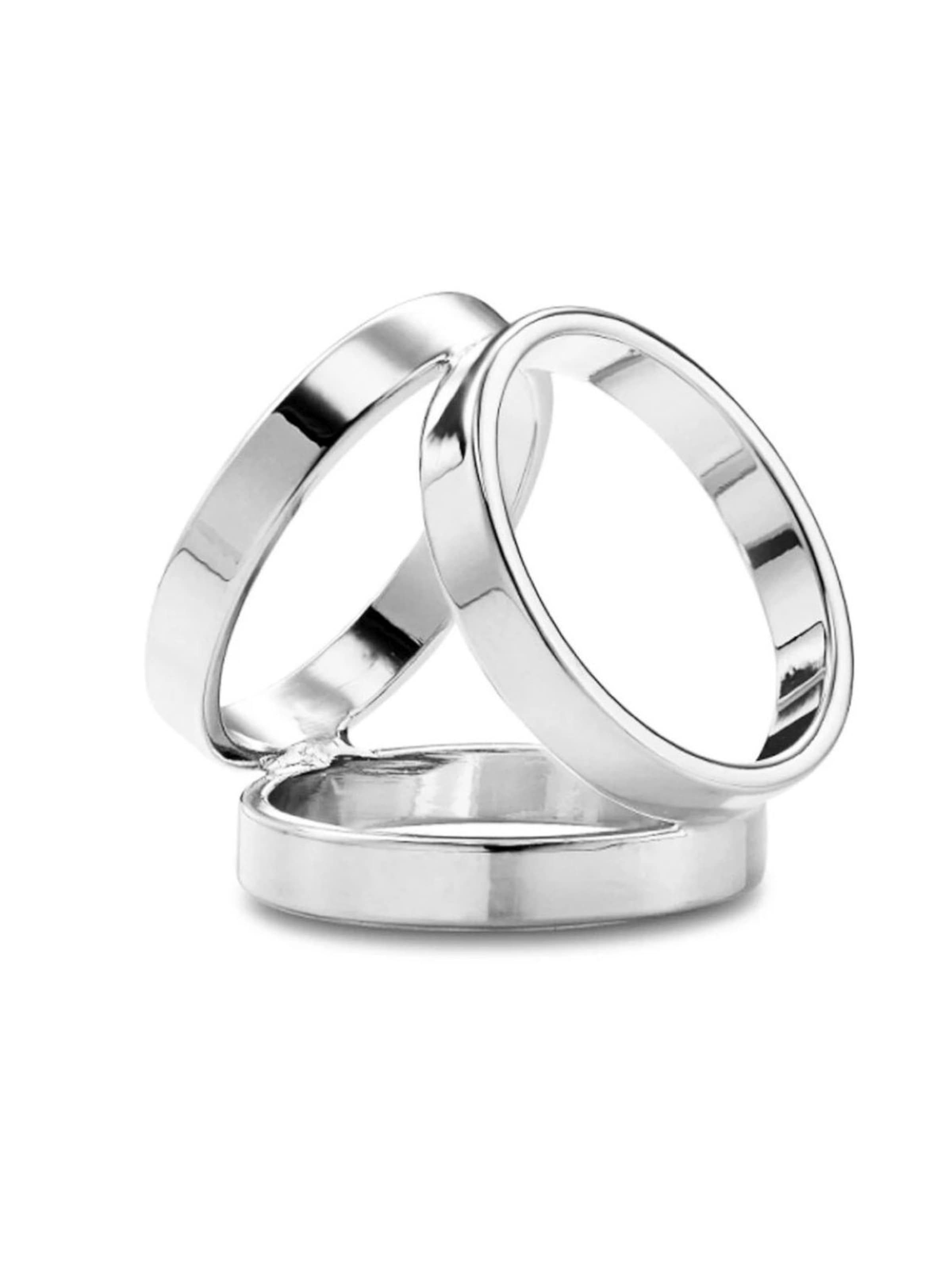 alberto cabale Scarf 'Bague 3' in Silver: front