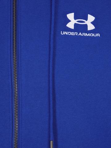 UNDER ARMOUR Sports sweat jacket 'Essential' in Blue