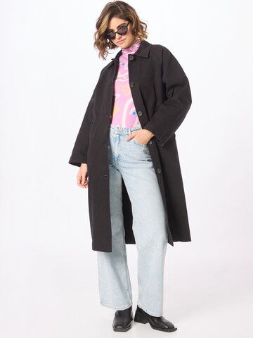 Monki Between-seasons coat in Black