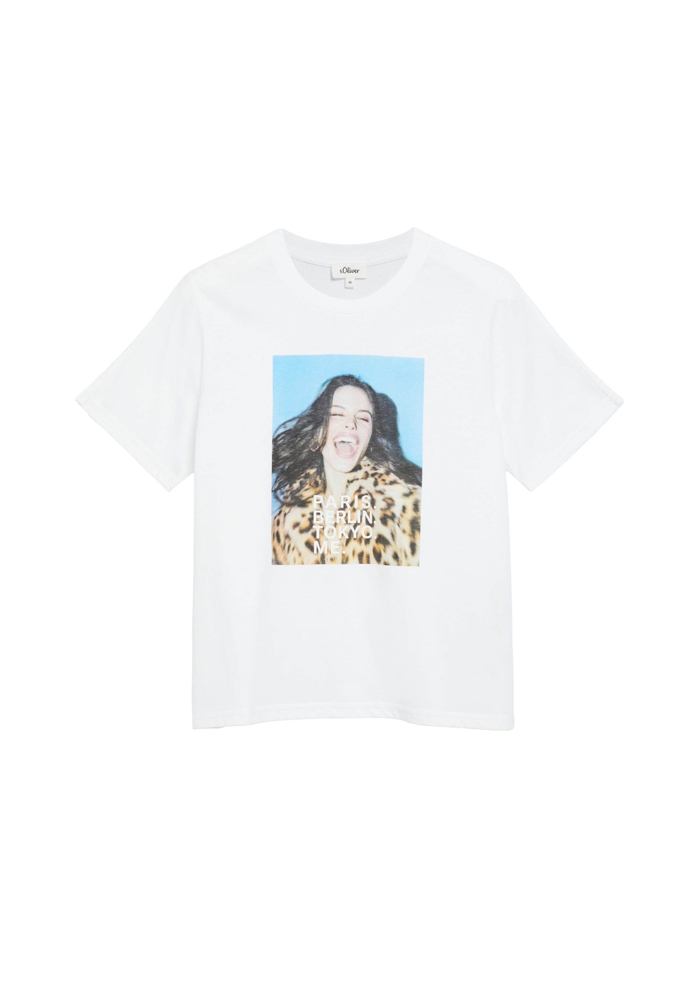 T-shirt s.Oliver en blanc : devant