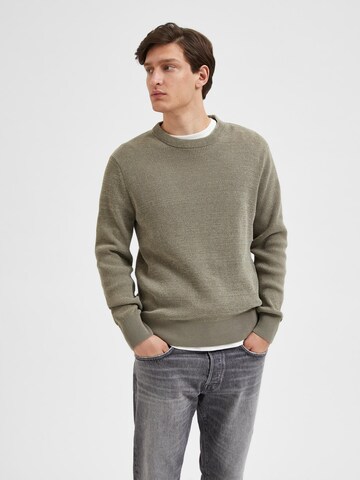 SELECTED HOMME Sweter 'Rodney' w kolorze szary: przód