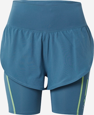 UNDER ARMOUR Regular Workout Pants 'Run Anywhere' in Blue: front