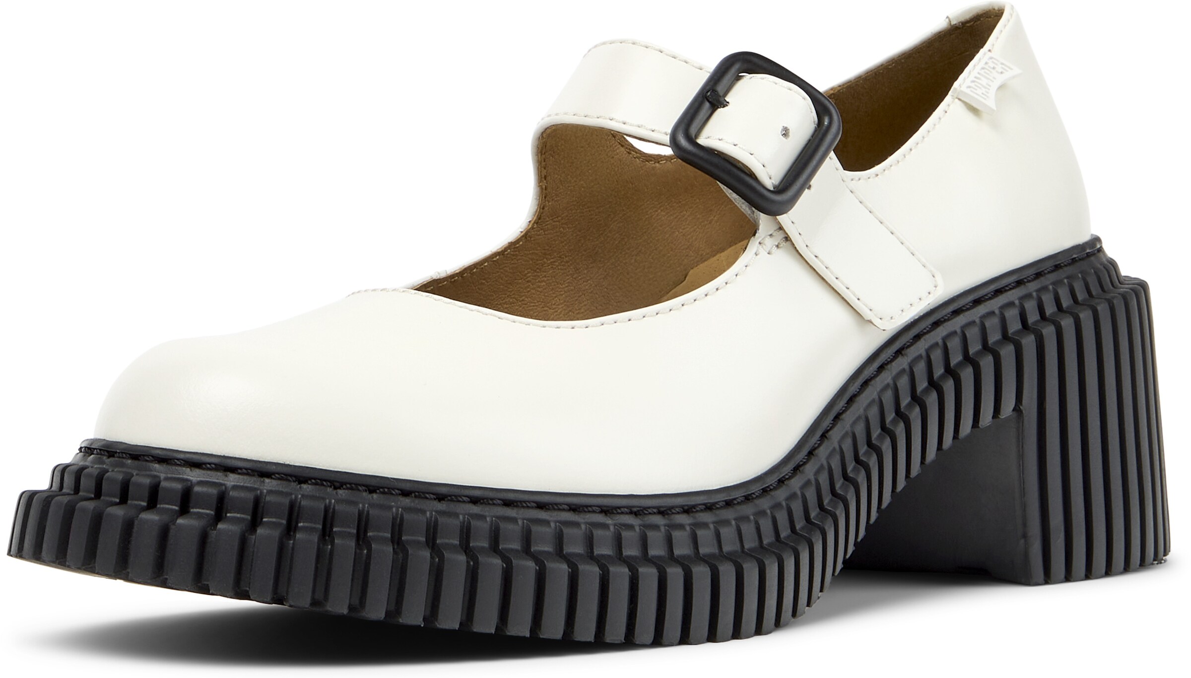 CAMPER Ballerina met riempjes ' Pix London ' in Wit: voorkant