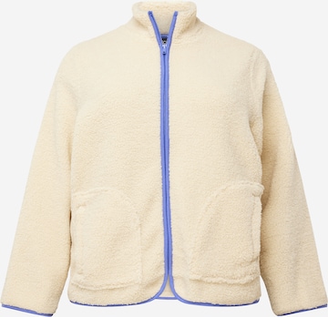 PIECES Curve Between-Season Jacket 'DUFLA' in Beige: front