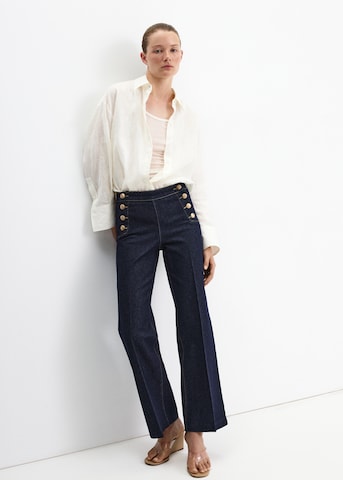 MANGO Wide Leg Jeans in Blau