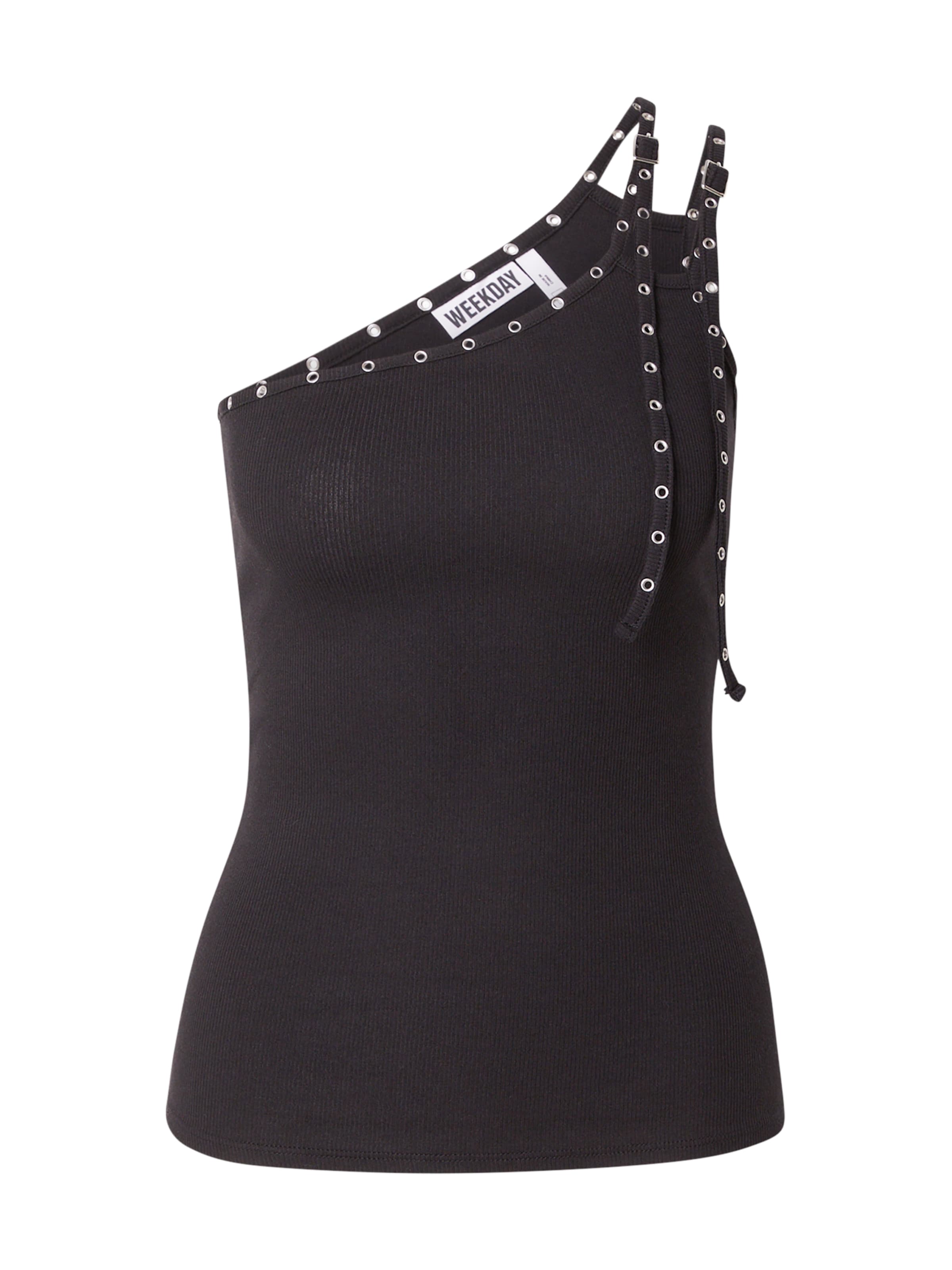 WEEKDAY Top 'Bianca' in Black: front