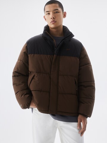 Pull&Bear Between-season jacket in Brown: front