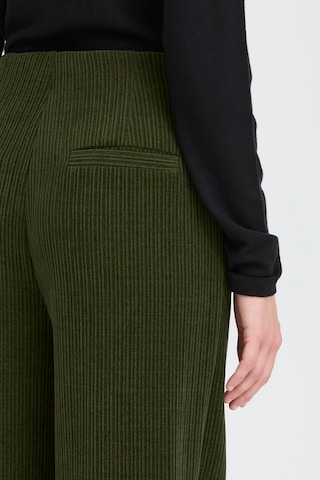 ICHI Wide leg Trousers 'IHKATE ' in Green