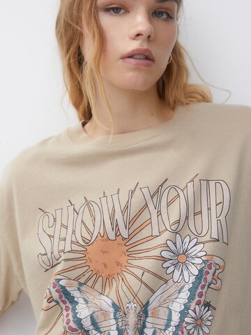 Pull&Bear T-Shirt in Beige