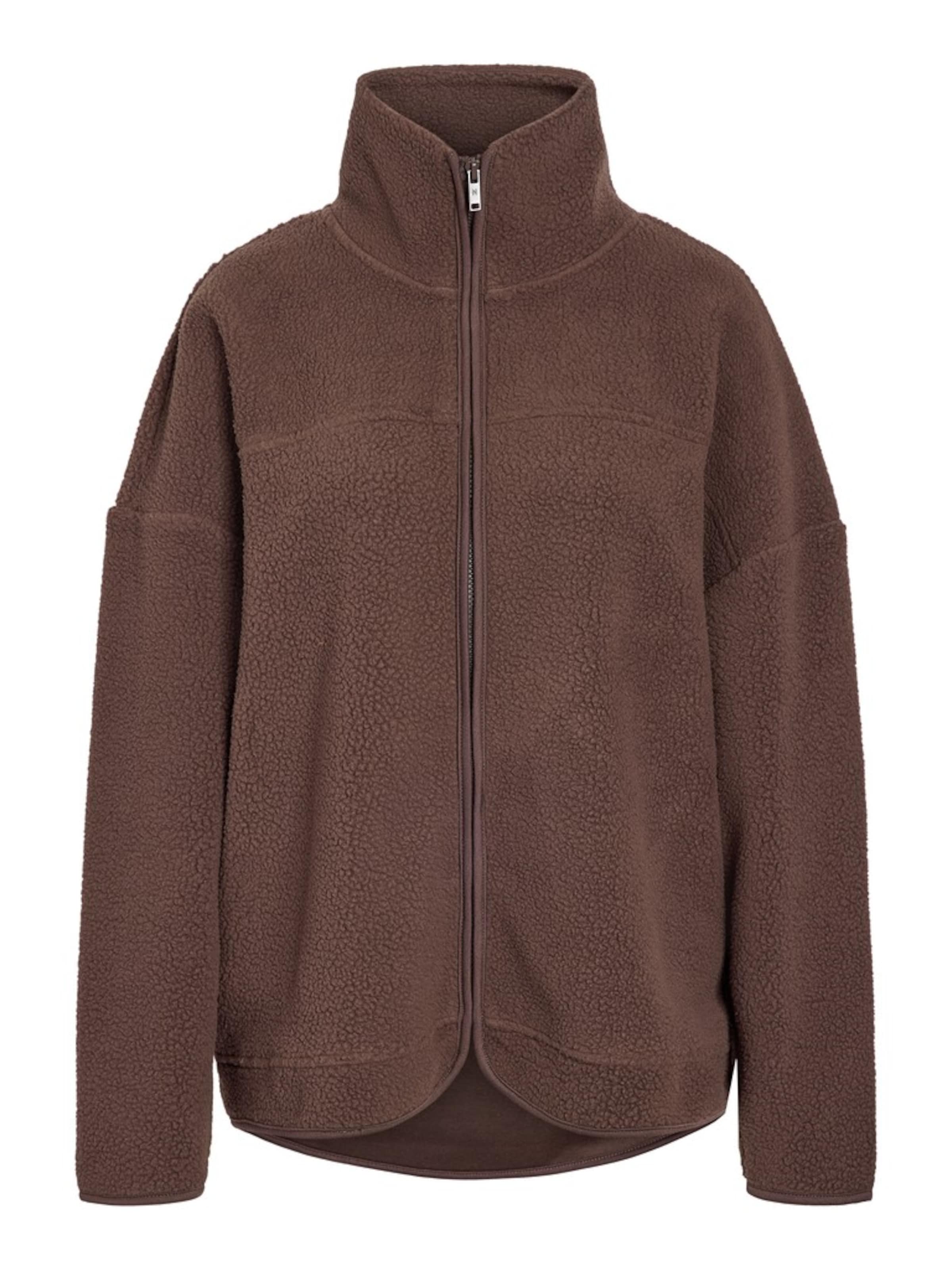 Noisy may Fleecejacke 'NMCOZY' in Braun: Vorderseite