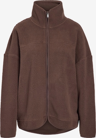 Noisy may Fleecejacke 'NMCOZY' in Braun: Vorderseite