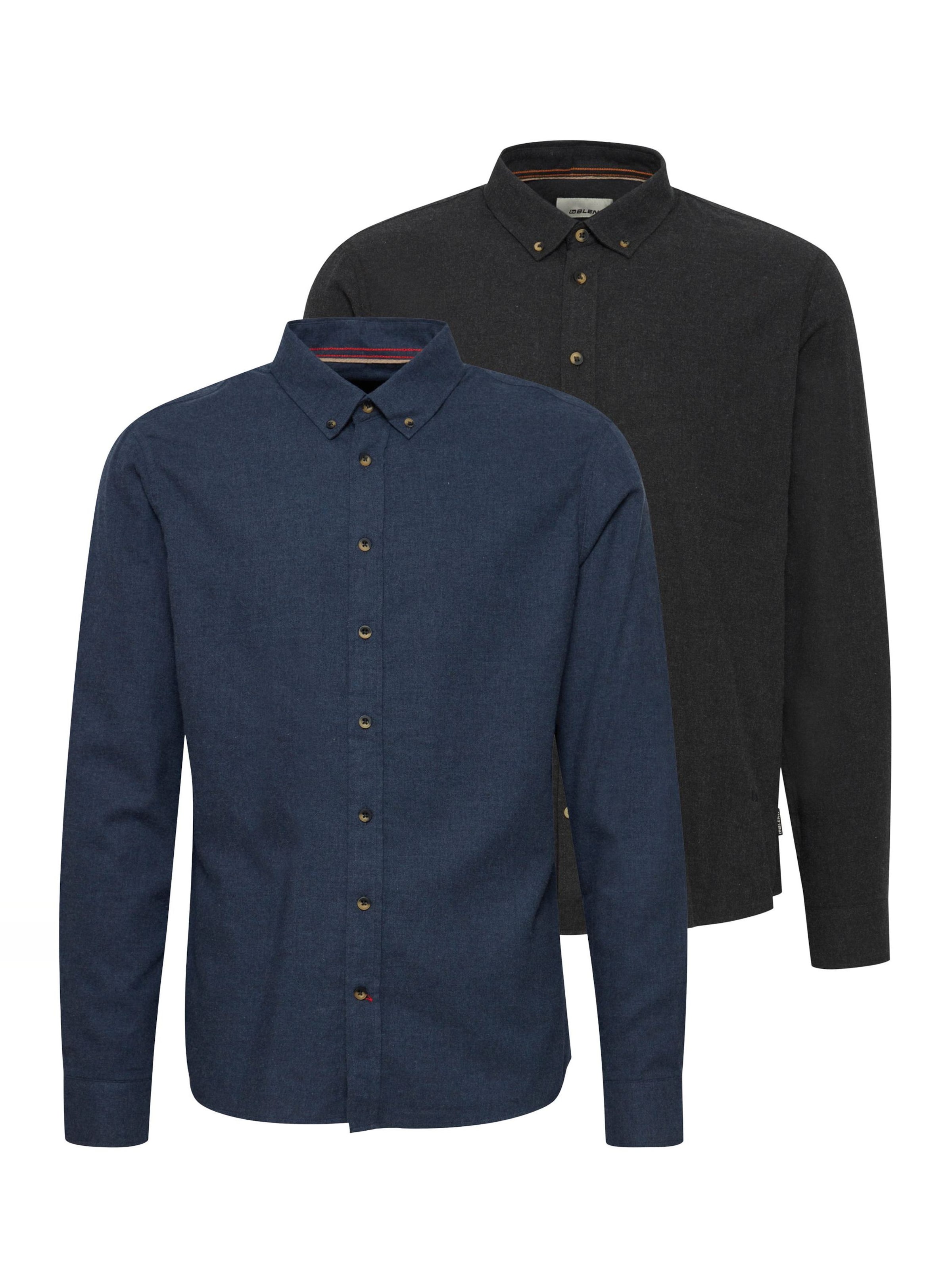 Chemise BLEND en bleu : devant