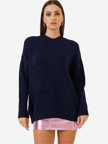 Bianco Lucci - Pullover em azul: frente