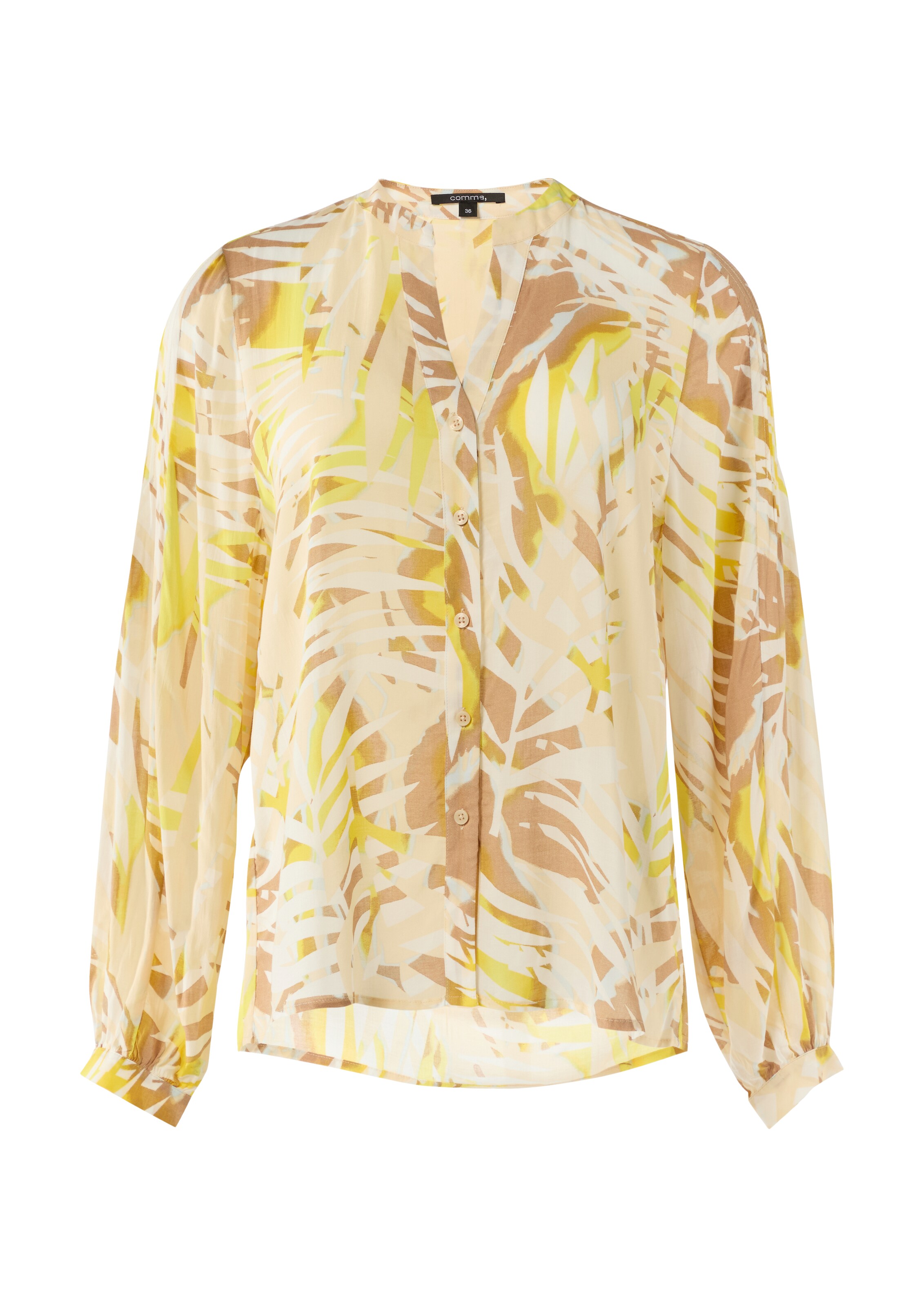 COMMA Blouse in Geel: voorkant