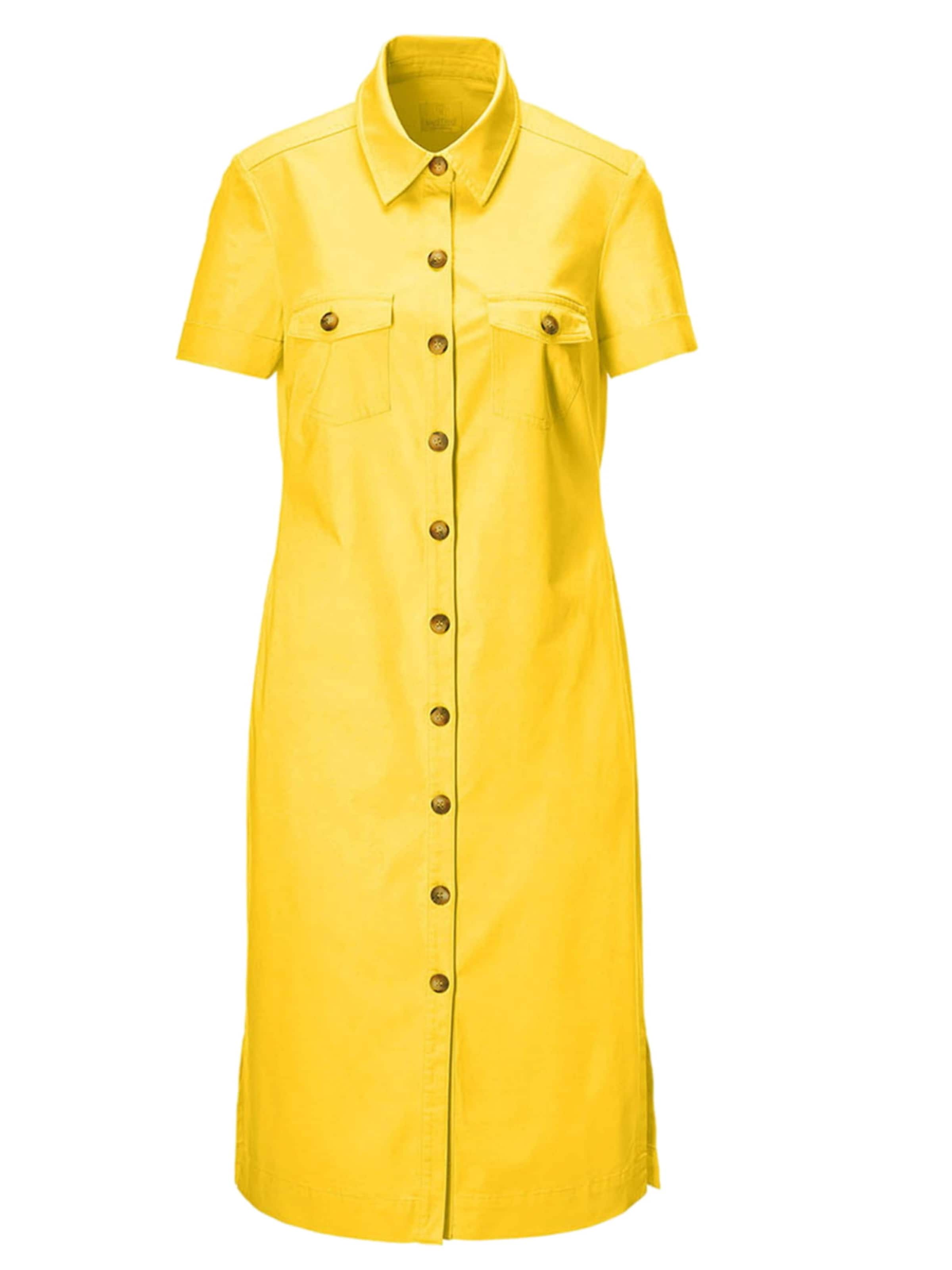 MADELEINE Blusenkleid in Gelb: Vorderseite