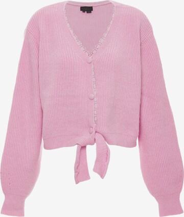 Cardigan NAEMI en rose : devant