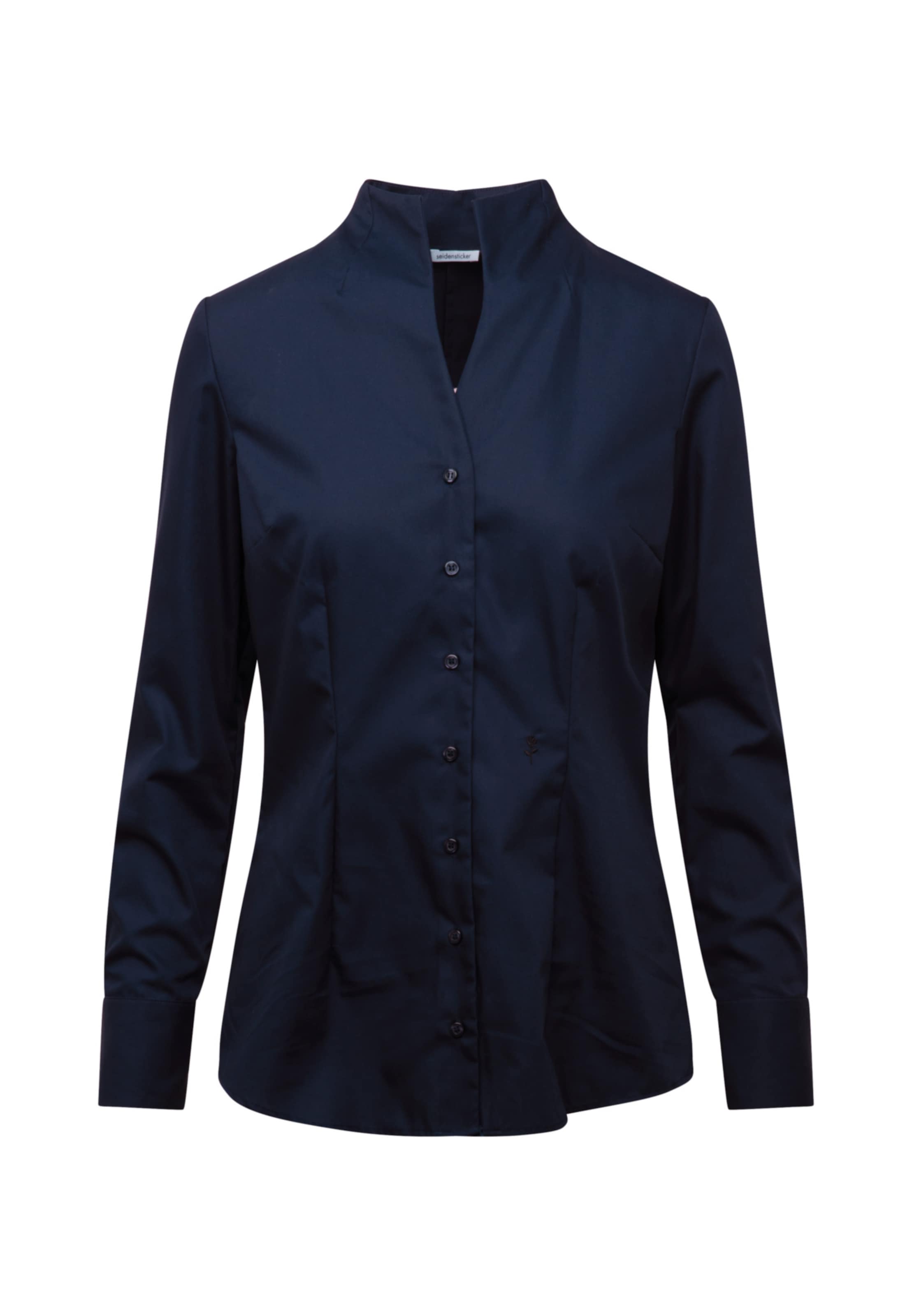 SEIDENSTICKER Bluza 'Schwarze Rose' | modra barva: sprednja stran