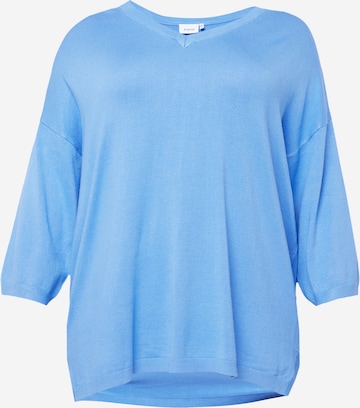 Fransa Curve Sweater 'Blume' in Blue: front