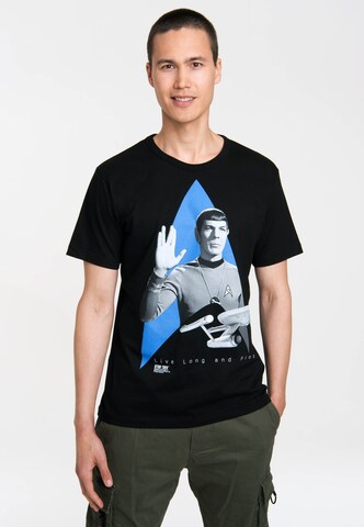 LOGOSHIRT T-Shirt 'Spock' in Schwarz: Vorderseite
