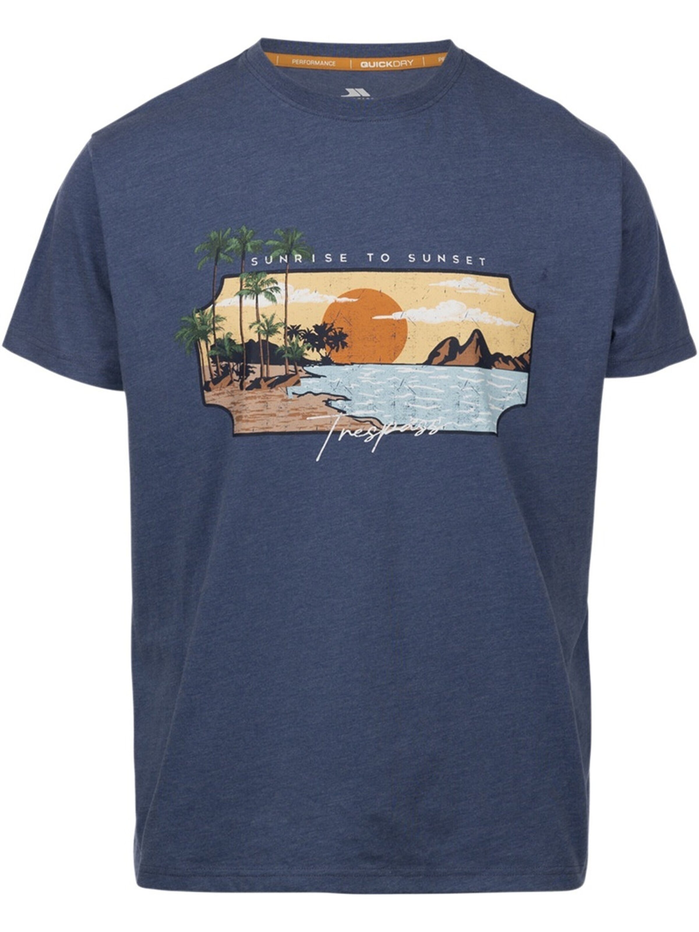 TRESPASS Shirt 'Pendla Casual Printed Tshirt' in Blue: front