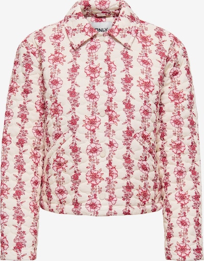Demisezoninė striukė 'ONLBIANA' iš ONLY, spalva – kremo / rožių spalva / spanguolių spalva / tamsiai raudona, Prekių apžvalga