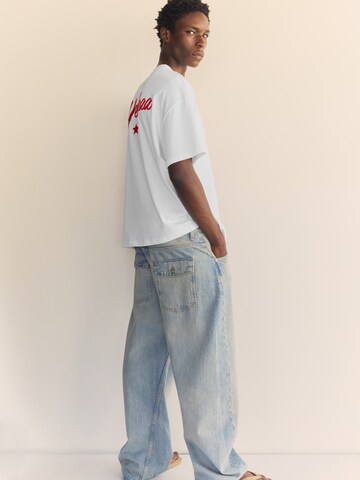 Pull&Bear Majica 'YEHA WORKER MAYO 26' | bela barva