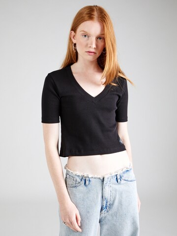 Calvin Klein Jeans Shirt in Zwart: voorkant