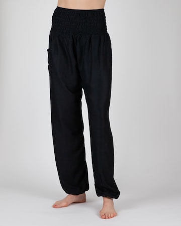Paigh Regular Harem Pants in Black: front
