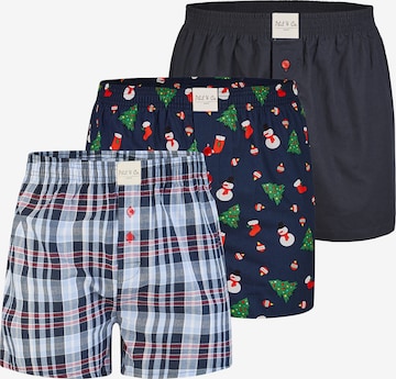 Phil & Co. Berlin - Calzoncillo boxer ' Santa ' en azul: frente