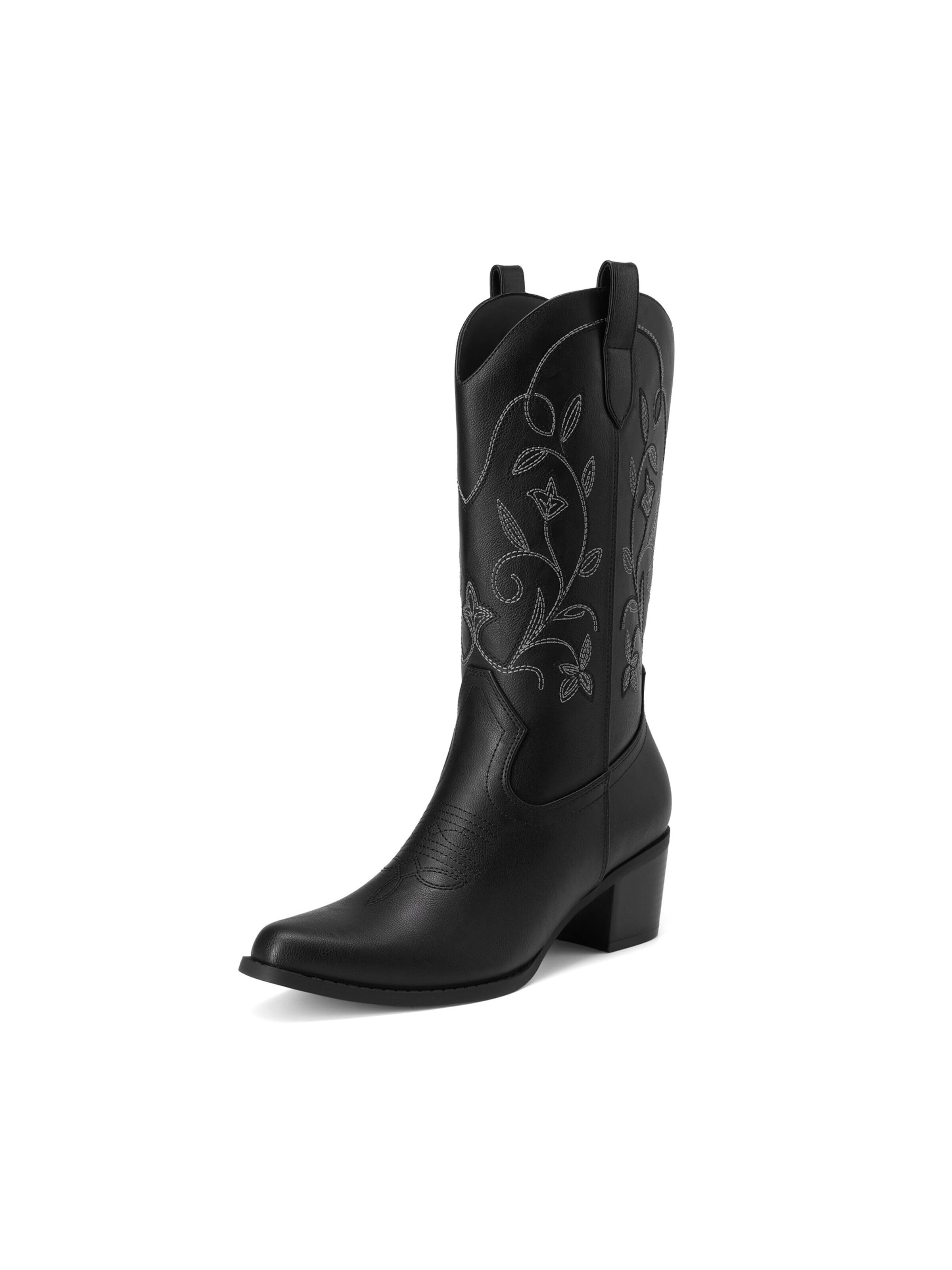 Dream Pairs Cowboystövel i svart: framsida