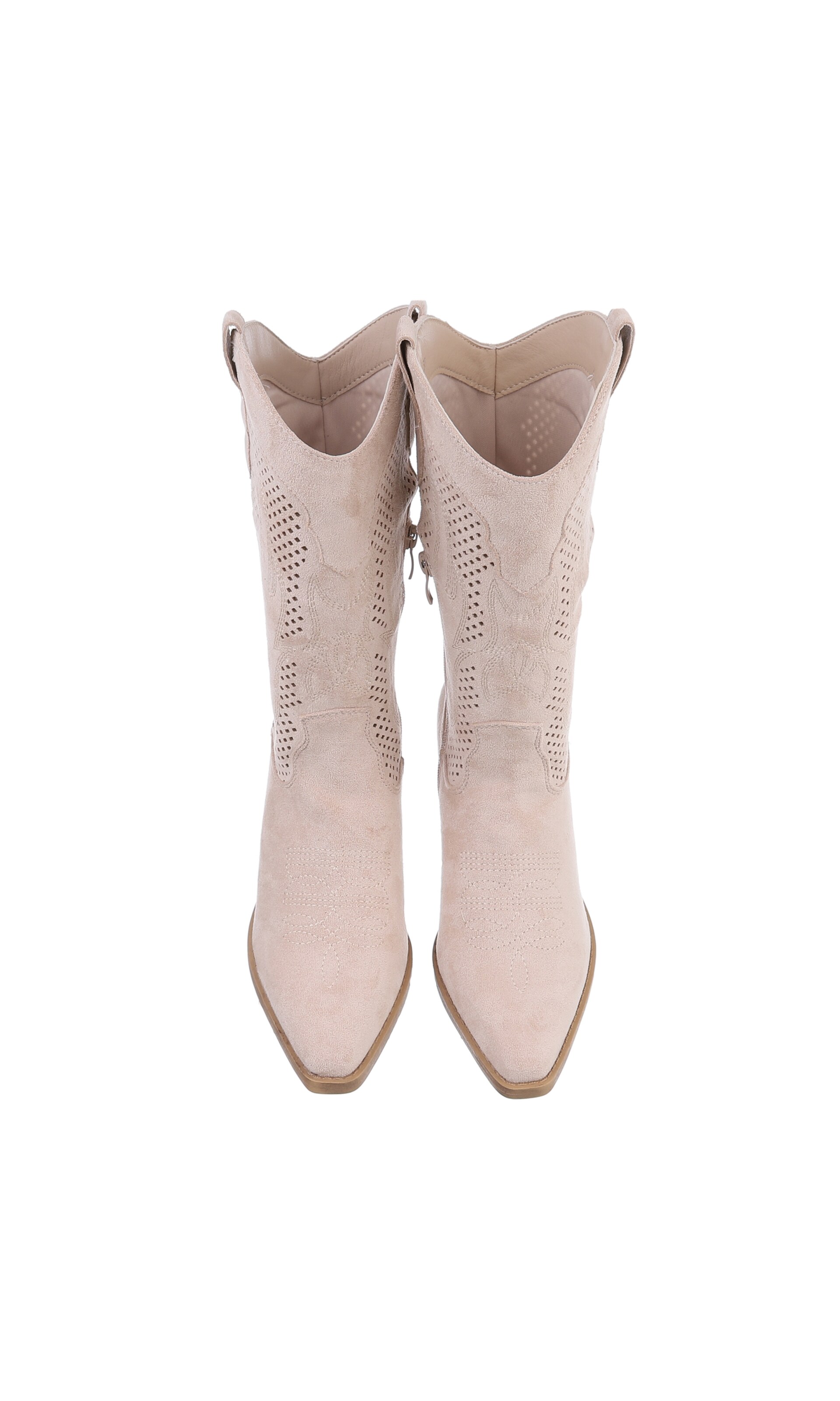 Ital-Design Cowboy Boots in Beige