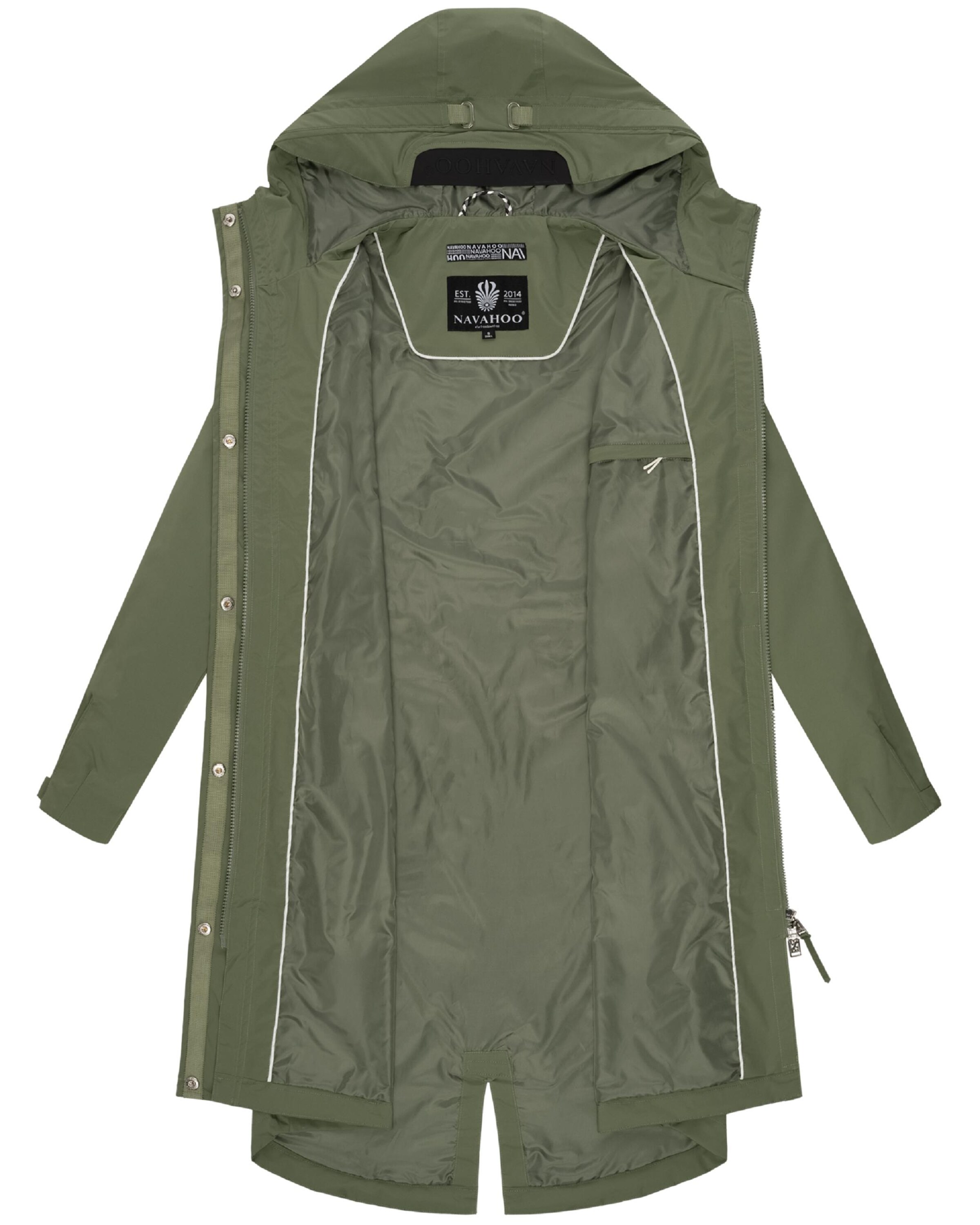 NAVAHOO Λειτουργικό παλτό 'Silberperlee' σε πράσινο