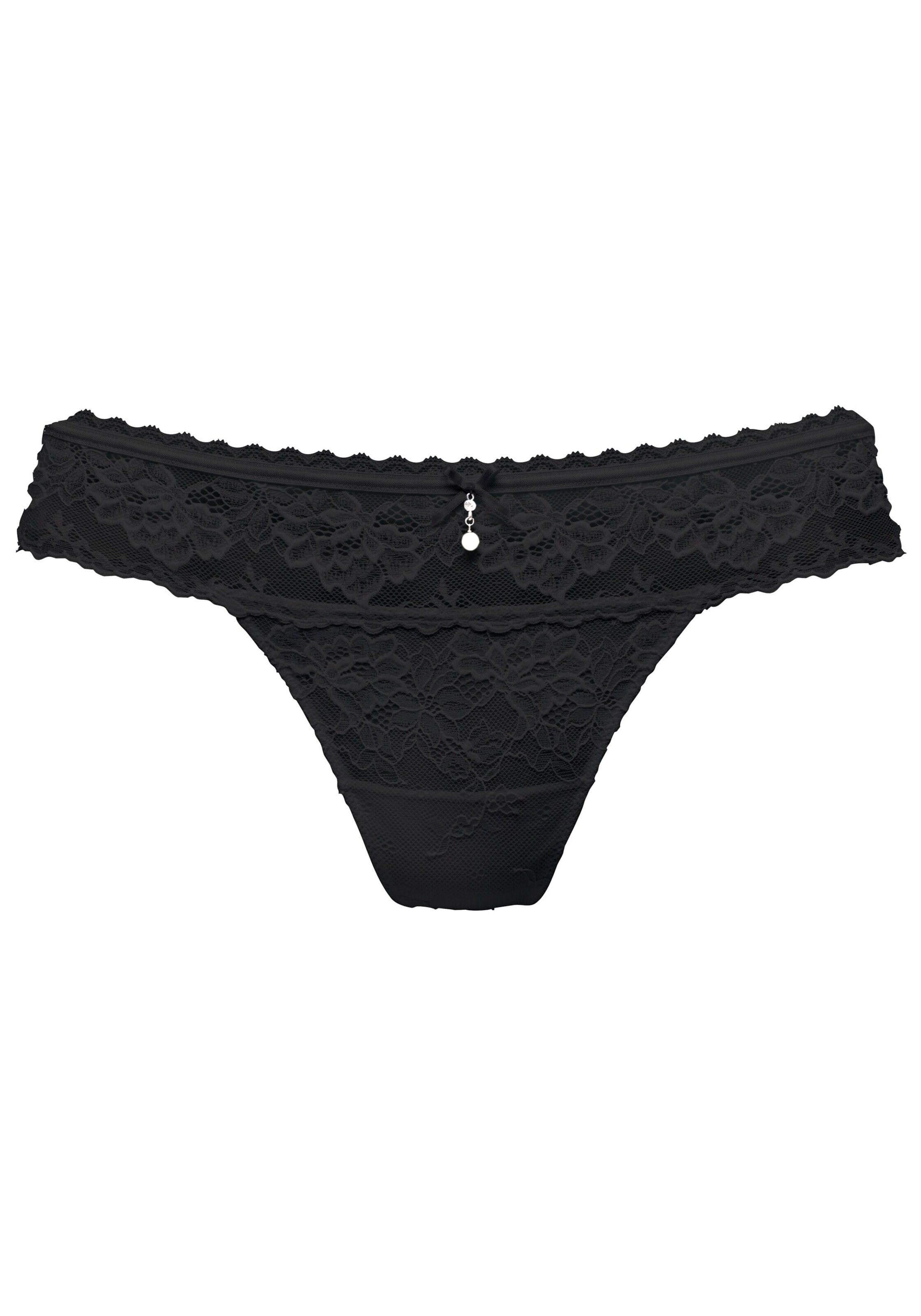 LASCANA Thong in Black: front