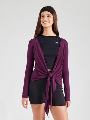 CURARE Yogawear Športový kardigán - Fialová: predná strana