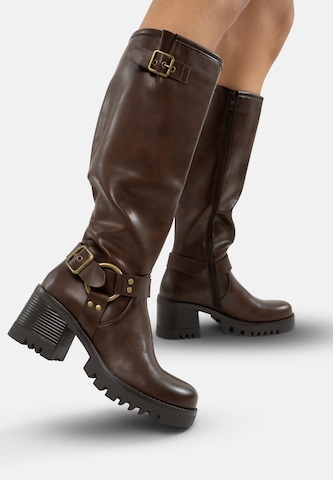 Bottes Salinyang en marron : devant