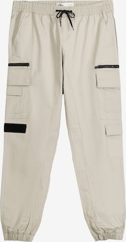 Tapered Pantaloni cargo di Bershka in beige: frontale