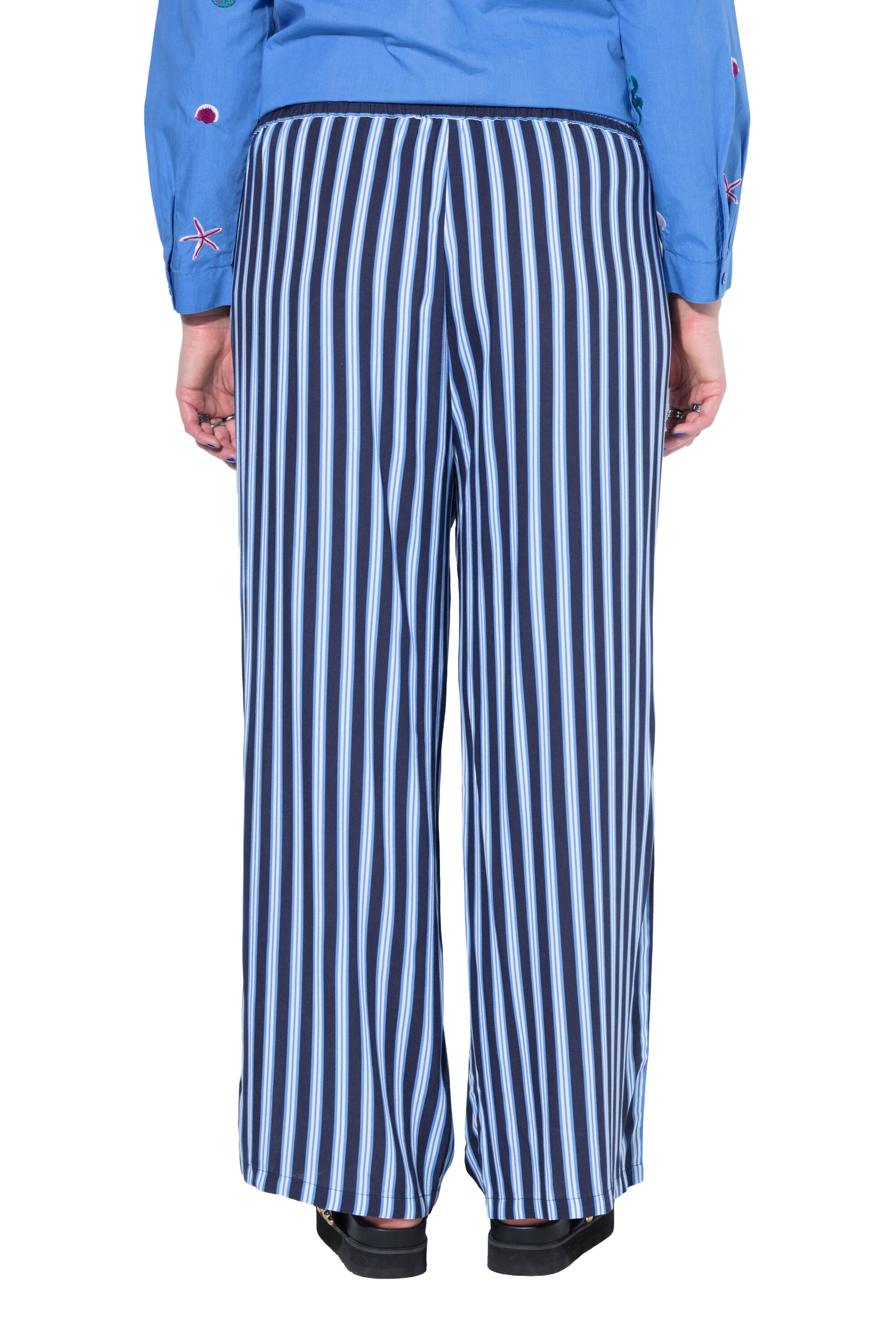 Studio Untold Wide Leg Hose in Blau