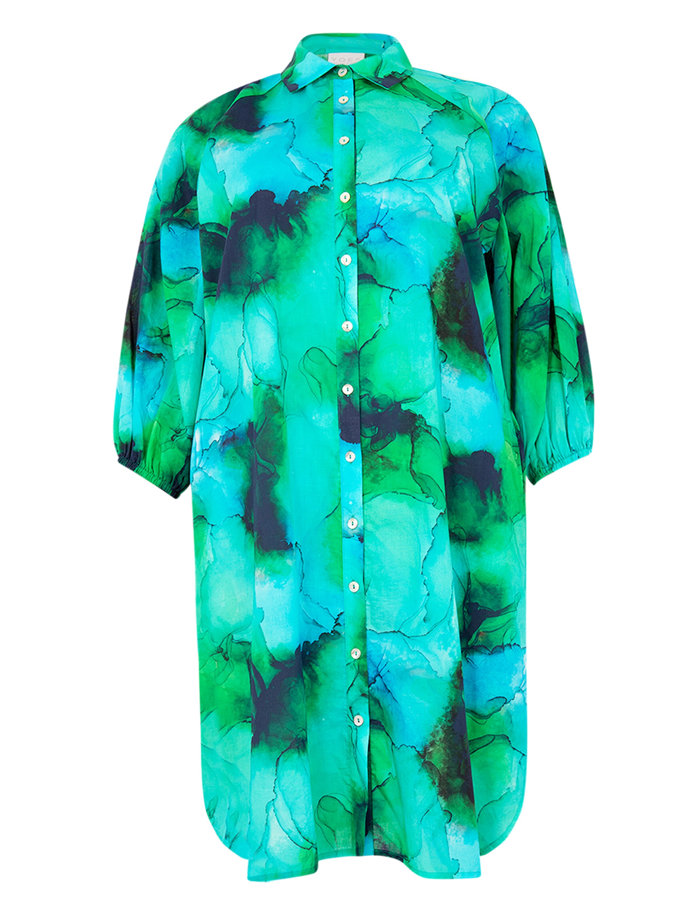 YOEK Blouse in Green: front