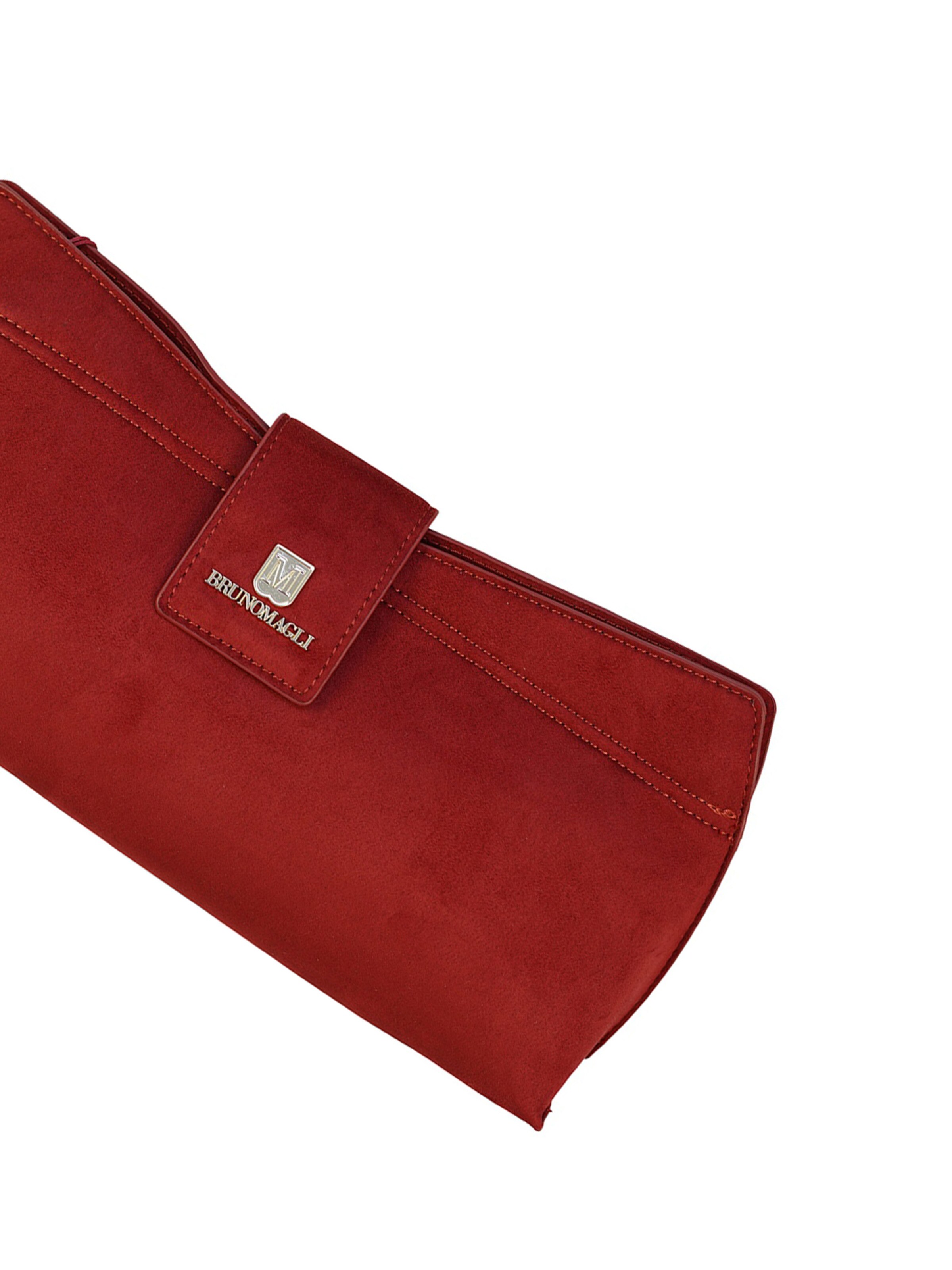 Pochette 'Pochette Sandra Bruno Magli PU Leather Zip' di Bruno Magli in rosso